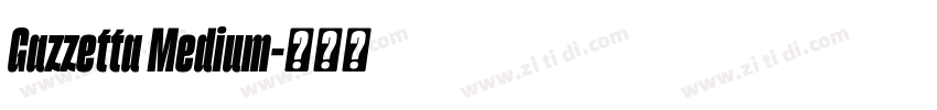Gazzetta Medium字体转换